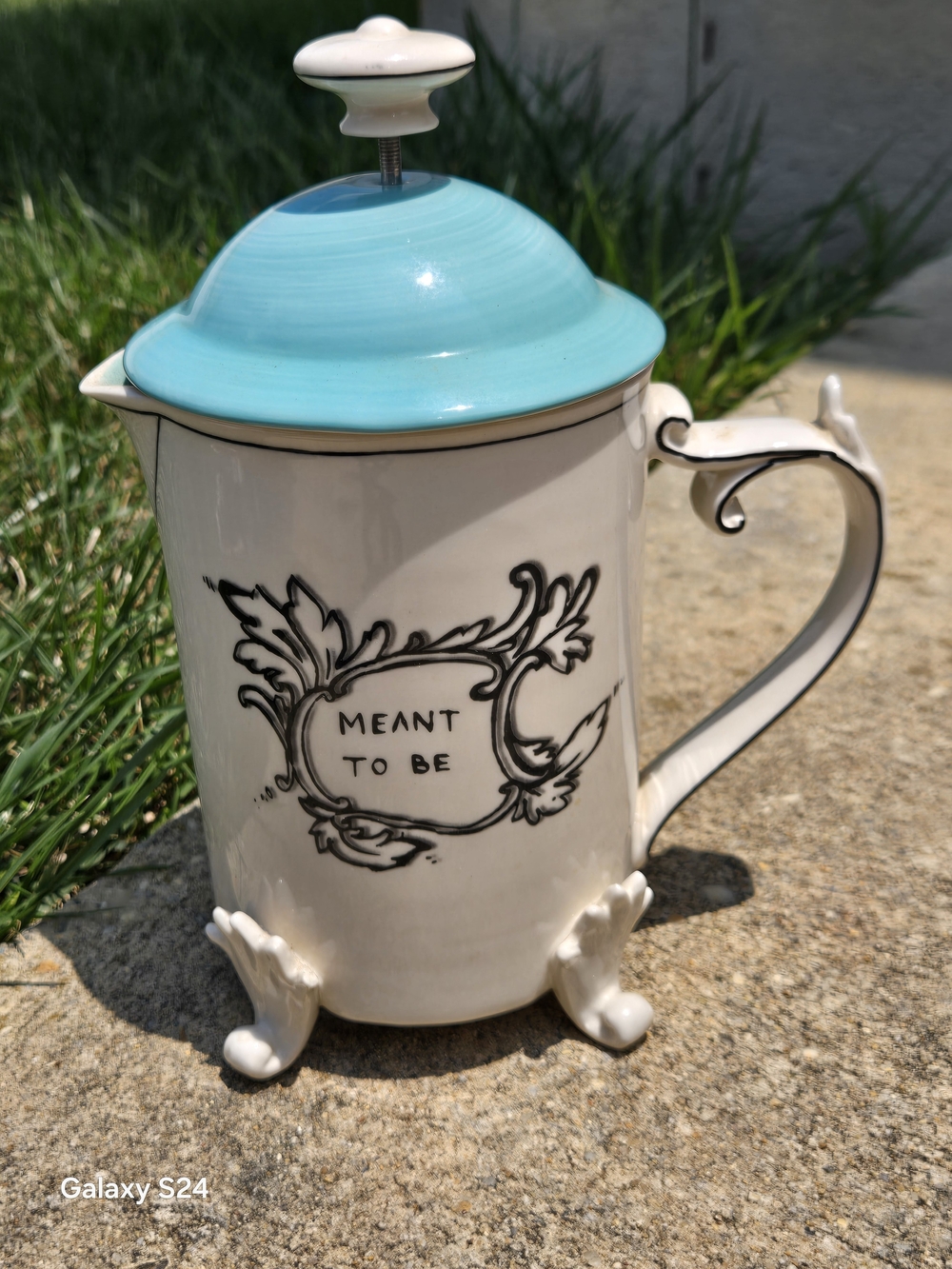 Ceramic 'Meant to Be' French Press - Molly Hatch- ANTHRO
